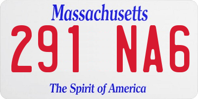 MA license plate 291NA6