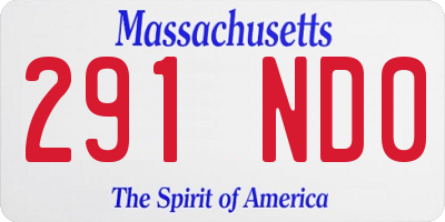 MA license plate 291ND0
