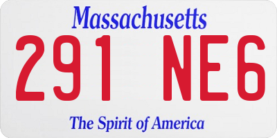 MA license plate 291NE6