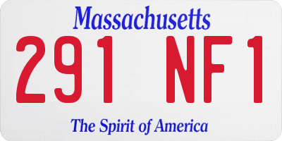 MA license plate 291NF1