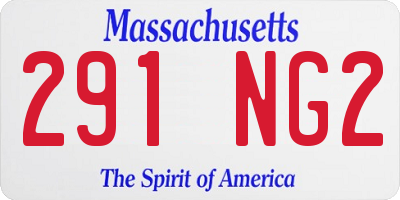 MA license plate 291NG2