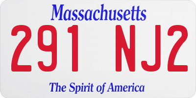 MA license plate 291NJ2