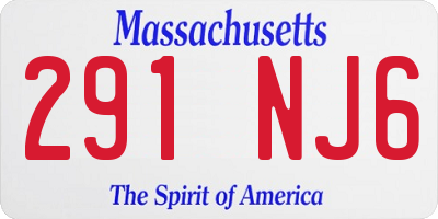 MA license plate 291NJ6