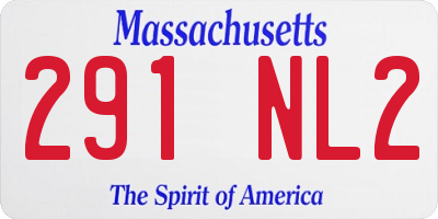 MA license plate 291NL2
