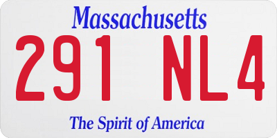 MA license plate 291NL4