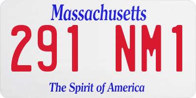 MA license plate 291NM1