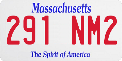 MA license plate 291NM2