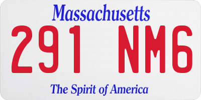MA license plate 291NM6