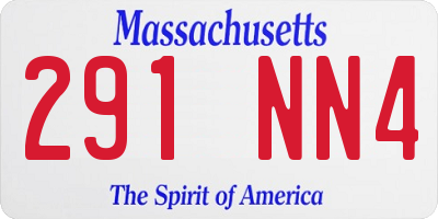 MA license plate 291NN4
