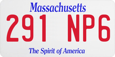 MA license plate 291NP6