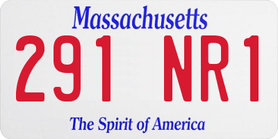 MA license plate 291NR1
