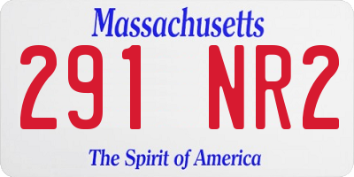 MA license plate 291NR2