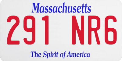 MA license plate 291NR6