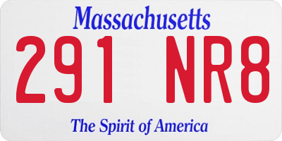 MA license plate 291NR8