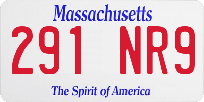 MA license plate 291NR9