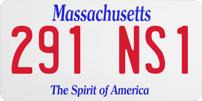 MA license plate 291NS1