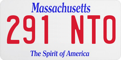 MA license plate 291NT0
