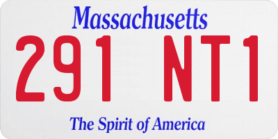 MA license plate 291NT1