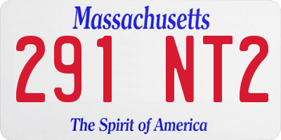 MA license plate 291NT2