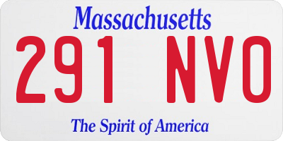 MA license plate 291NV0