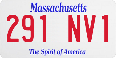 MA license plate 291NV1