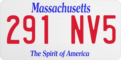 MA license plate 291NV5