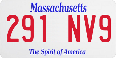 MA license plate 291NV9