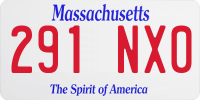 MA license plate 291NX0