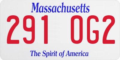 MA license plate 291OG2