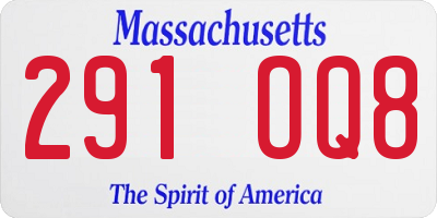 MA license plate 291OQ8