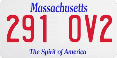 MA license plate 291OV2