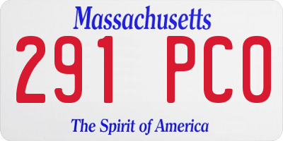 MA license plate 291PC0