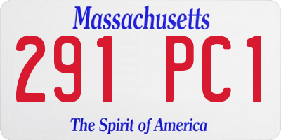 MA license plate 291PC1