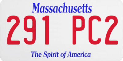 MA license plate 291PC2