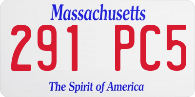 MA license plate 291PC5