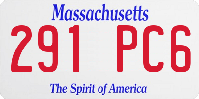 MA license plate 291PC6