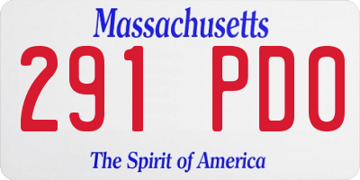 MA license plate 291PD0
