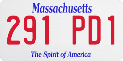 MA license plate 291PD1