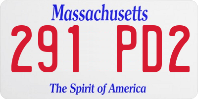 MA license plate 291PD2