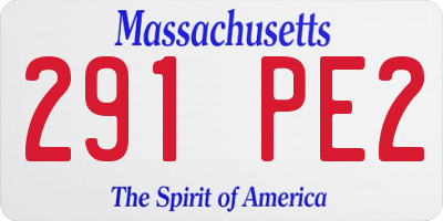 MA license plate 291PE2