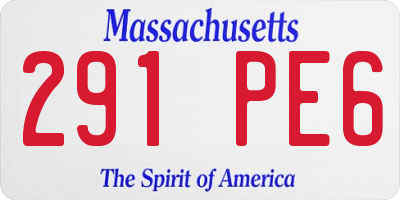 MA license plate 291PE6