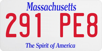 MA license plate 291PE8