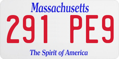 MA license plate 291PE9
