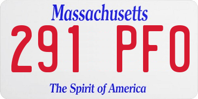 MA license plate 291PF0