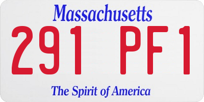 MA license plate 291PF1