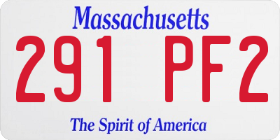 MA license plate 291PF2
