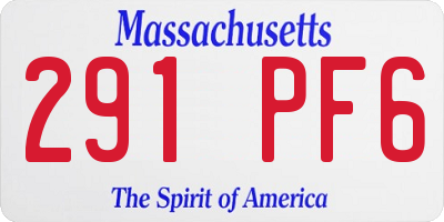 MA license plate 291PF6