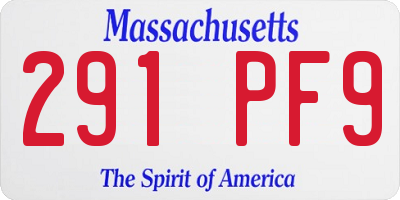 MA license plate 291PF9