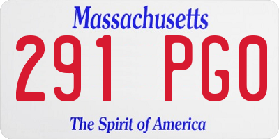 MA license plate 291PG0