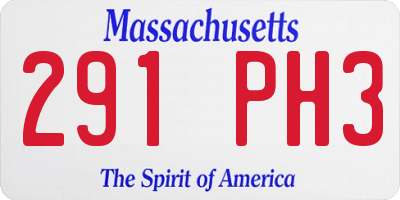 MA license plate 291PH3